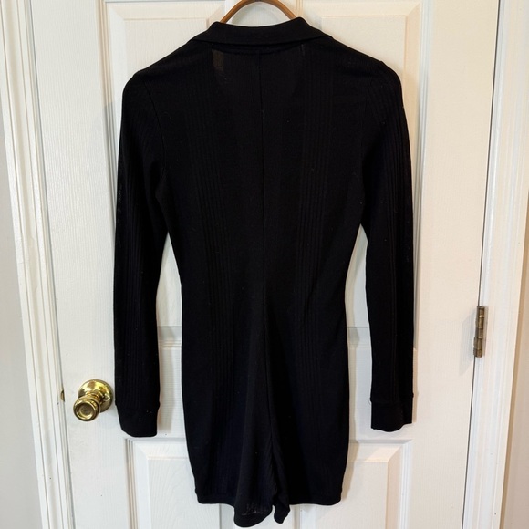 AllSaints Holly Knit Romper Black Women’s Size 6 Minimalist Edgy - Picture 7 of 7